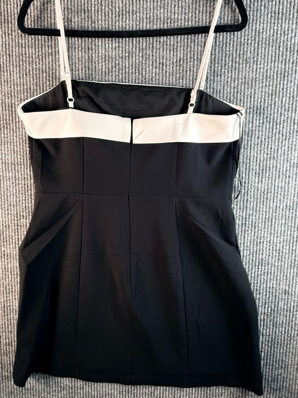 French Connection Black Mini Dress with White Bandeau - Picture 7 of 13